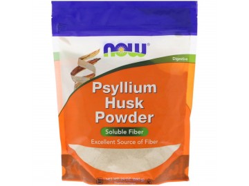 Подорожник, порошок з лушпиння насіння, Psyllium Husk Powder, Now Foods, 680 г (1,5 фунта)