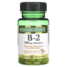 Витамин B2, 100 мг, Vitamin B2, Nature's Bounty, 100 таблеток