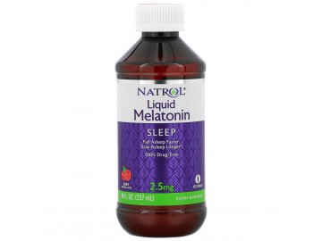 Мелатонін рідкий, 2,5 мг, смак ягід, Liquid Melatonin, Natrol, 237 мл