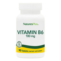 Витамин В6, Vitamin B6, Natures Plus, 100 мг, 90 Таблеток
