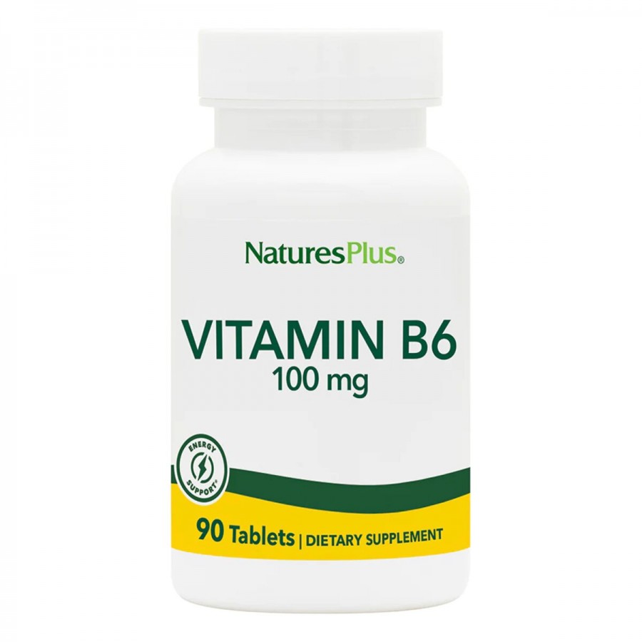 Вітамін В6, Vitamin B6, Natures Plus, 100 мг, 90 Таблеток