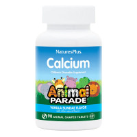 Кальций для Детей, Вкус Ванили, Animal Parade, Natures Plus, 90 жевательных таблеток