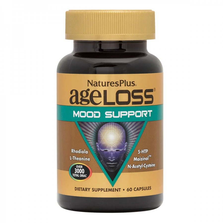 Комплекс для підтримки настрою, AgeLoss Mood Support, Natures Plus, 60 капсул