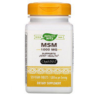 МСМ, 1000 мг, Opti MSM, Nature's Way, 120 вегетаріанских таблеток