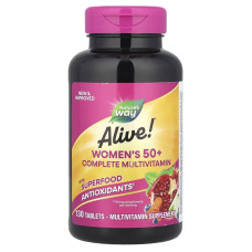 Мультивітаміни повного комплексу для жінок 50+, Alive! Women's 50+ Complete Multivitamin, Nature's Way, 130 таблеток