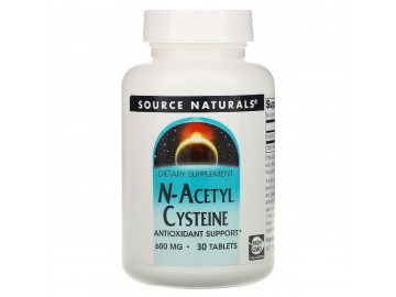 NAC (N-Ацетил-L-Цистеїн), 600 мг, N-Acetyl Cysteine, Source Naturals, 30 таблеток