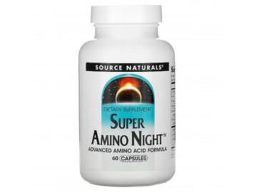 Вдосконалена Аміно Формула, Super Amino Night, Source Naturals, 60 капсул