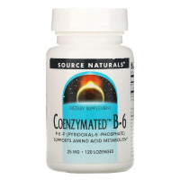 Коэнзим Витамина В6 25мг, Source Naturals, 120 таблеток для рассасывания