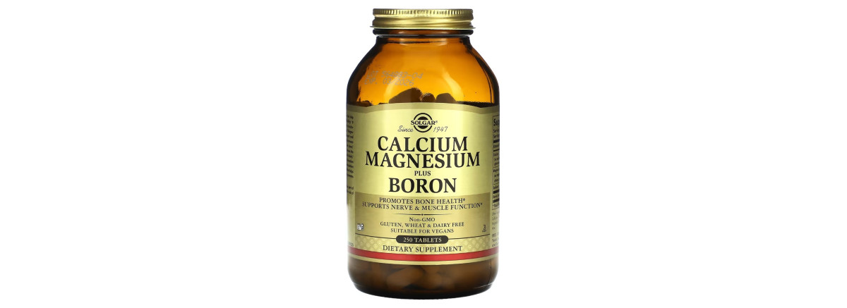 Кальций Магний Бор, Calcium Magnesium Plus Boron, Solgar, 250 таблеток