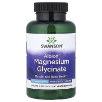 Магній гліцинат, 133 мг, Albion, Magnesium Glycinate, Swanson, 90 веганських капсул