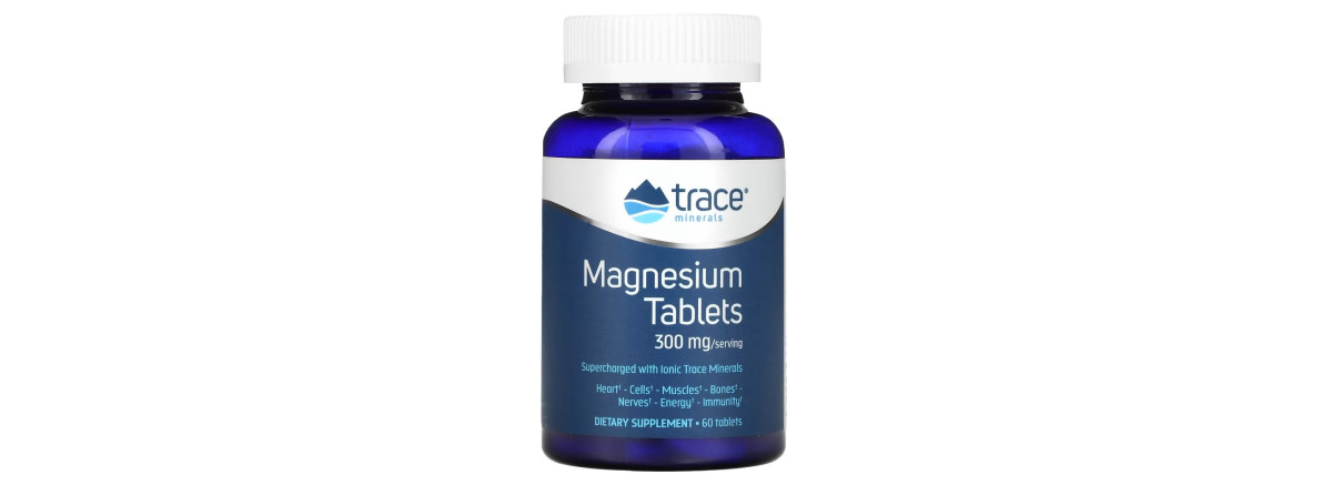 Магній, 300 мг, Magnesium, Trace Minerals, 60 таблеток
