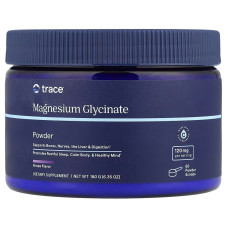 Магній гліцинат, смак винограду, Magnesium Glycinate Powder, Trace Minerals, 180 гр