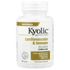 Екстракт часнику, для серцево-судинної та імунної системи, Aged Garlic Extract, Cardiovascular & Immune, Kyolic, 60 капсул