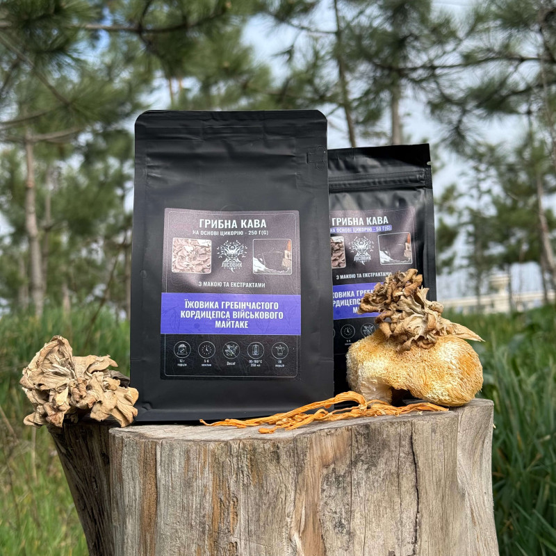 Грибна кава на основі цикорію (без кофеїну), "Лісовик", 250 грам