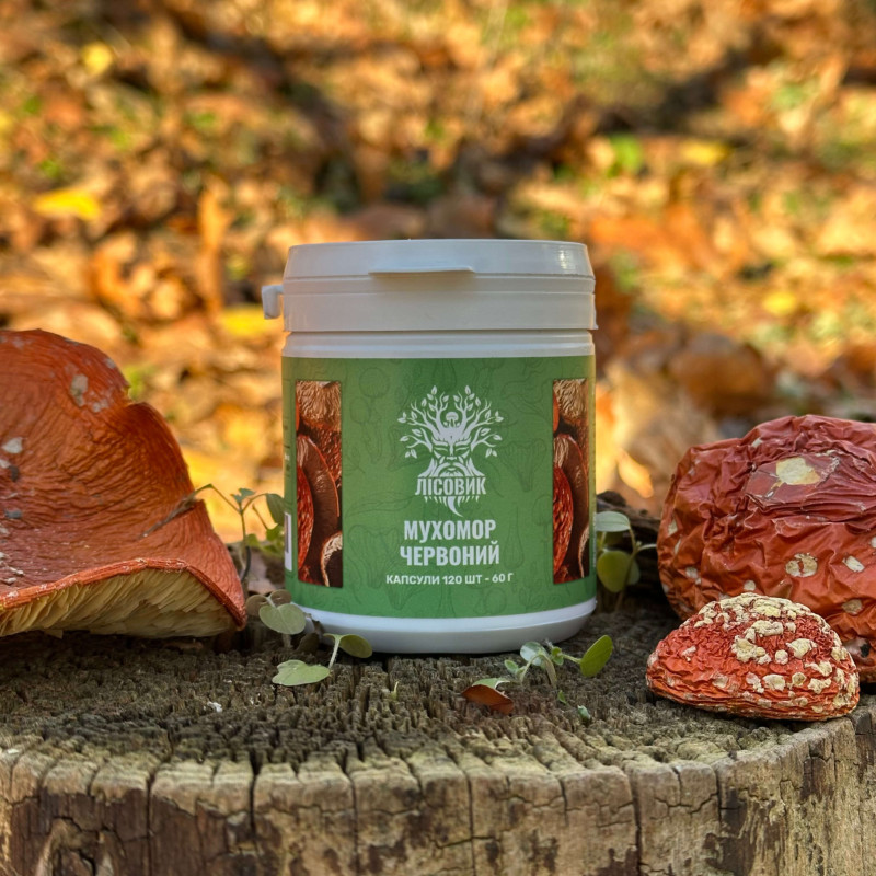 Мухомор червоний, "Лісовик", 120 капсул по 0,5 г