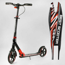 Самокат алюминиевый "Best Scooter" (колеса PU, ФАРА, зажим руля, d передних колес – 230мм, d задних колес 200мм, 1 амортизатор передний)