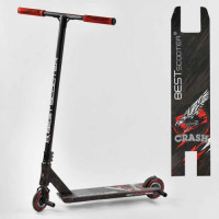Самокат трюковый "Best Scooter. CRASH" (HIC-система, ПЕГИ, алюминиевый диск и дека, колеса 110 мм PU, ширина руля - 57 см, в коробке)