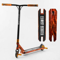 Самокат трюковый "Best Scooter" (HIC-система, ПЕГИ, алюминиевый диск и дека с ПРИНТОМ, колеса PU, d=110мм, ширина руля – 60 см)