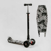 Самокат триколісний “Best Scooter” (кермо знімне, колеса PU зі світлом, переднє 130х25 мм, задні здвоєні 80х45 мм, в коробці)