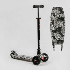 Самокат триколісний “Best Scooter” (кермо знімне, колеса PU зі світлом, переднє 130х25 мм, задні здвоєні 80х45 мм, в коробці)