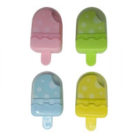 Гумка кольорова у футлярі "Морозиво" 16 шт. ціна за упаковку