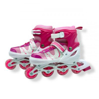 Ролики колеса PVC размер L (38-41) в сумке (Розовые)