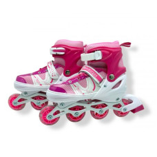 Ролики колеса PVC размер L (38-41) в сумке (Розовые)