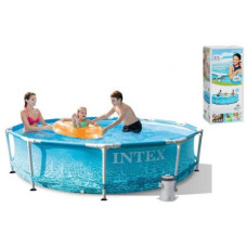 Intex Басейн каркасний круглий, діаметр 305см, висота 76см, насос-фільтр (1 250 л/ч), об'єм 4485л, в коробці