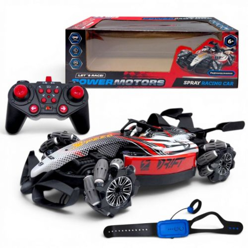 Машина на радиоуправлении POWERMOTORS (акум,свет,звук,пар,2 пульта) в короб.40,5*14,5*19,3см (КРАСНЫЙ)