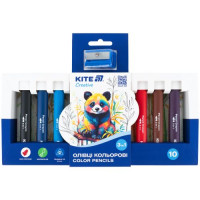 Карандаши цветные 3в1, 10 шт. с точилкой, Kite Creative