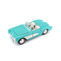 Автомодель в масштабе 1:24 - 1957 Chevrolet Corvette голубой