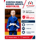 Синє дитяче кімоно для дівчаток, дзюдо, TM BUDOGI серія BEGINNER - оновлена модель, 110 розмір, щільність 400 гр/м.кв.