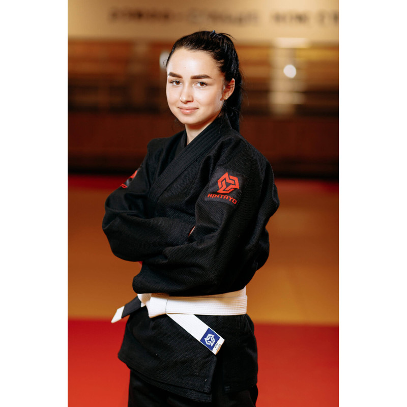 Кімоно для джиу - джитсу чорне, TM "Kintayo", 190 зріст, щільність 450 гр/м.кв.