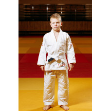 Біле дитяче кімоно для хлопчиків, джиу-джитсу, TM BUDOGI, зріст 140 см, щільність 350 гр/м.кв.