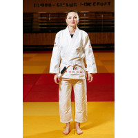 Біле кімоно для дівчат/жінок, джиу-джитсу, TM BUDOGI, зріст 160 см, щільність 450 гр/м.кв.