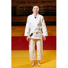 Біле кімоно для дівчат/жінок, джиу-джитсу, TM BUDOGI, зріст 160 см, щільність 450 гр/м.кв.