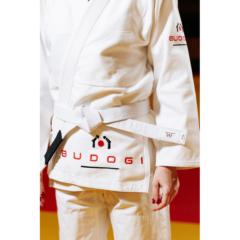 Біле кімоно для дівчат/жінок, джиу-джитсу, TM BUDOGI, зріст 160 см, щільність 450 гр/м.кв.