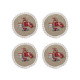 Набір серветок гобеленових з мереживом ROUND1196M-SET4-10D Новорічна казка Limaso