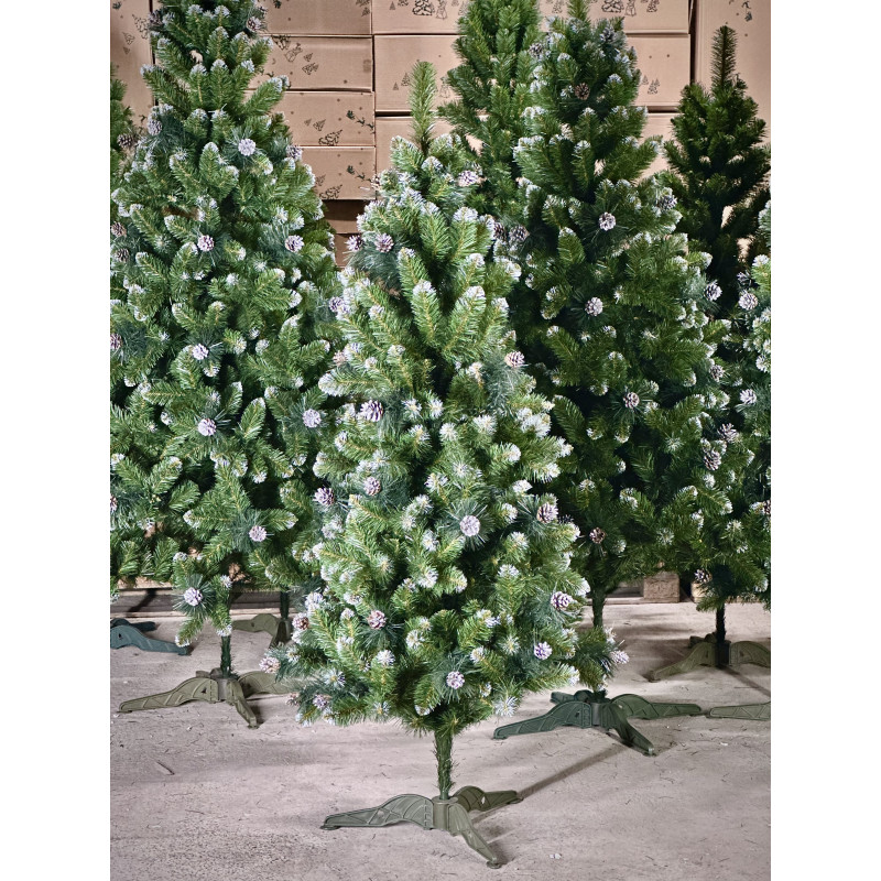 Ялинка із білим напиленням та шишками SNOWY CONE TREE