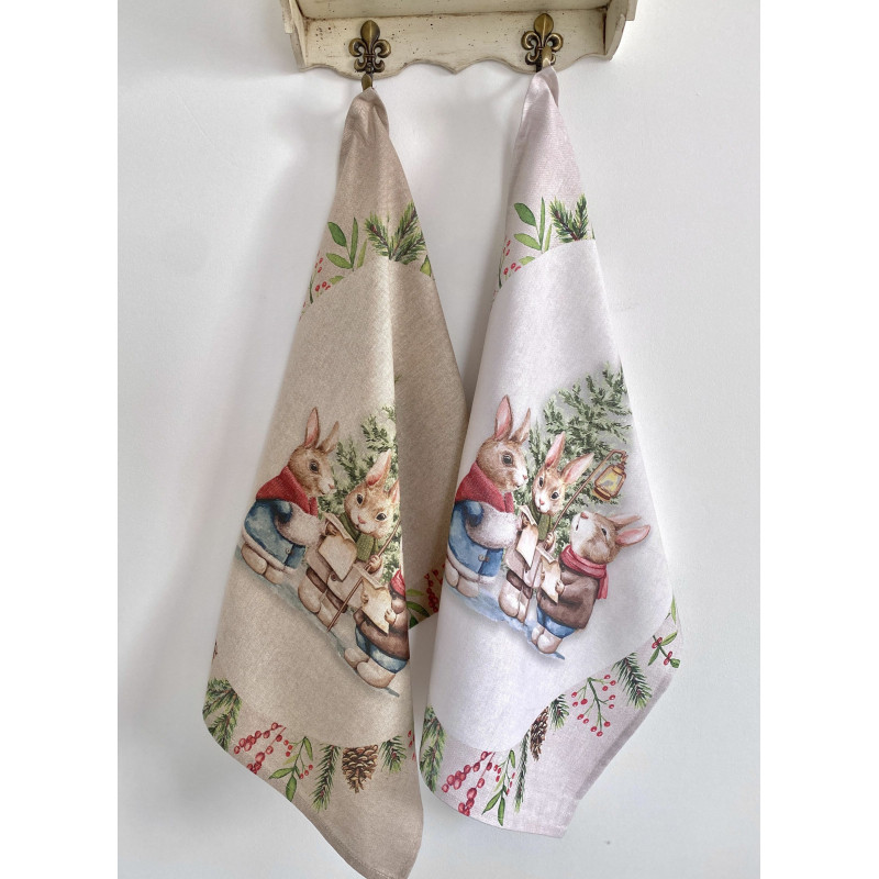 Набір з 2 шт. кухонних рушників "Bunny Choir" SET TOWELS-21