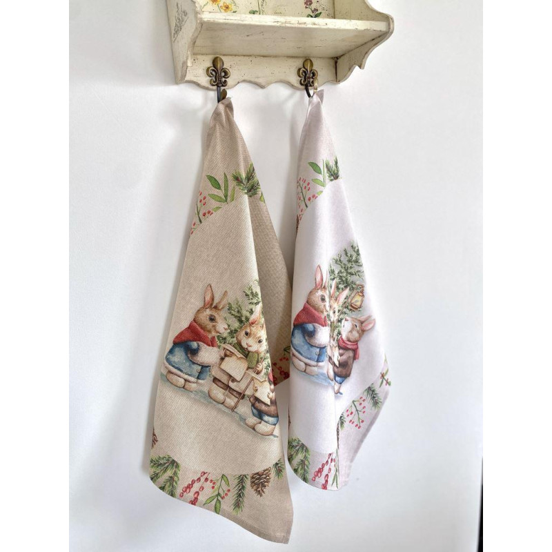 Набір з 2 шт. кухонних рушників "Bunny Choir" SET TOWELS-21