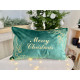 Наволочка новорічна оксамитова вишивана NOV01ZH "Merry Christmas"