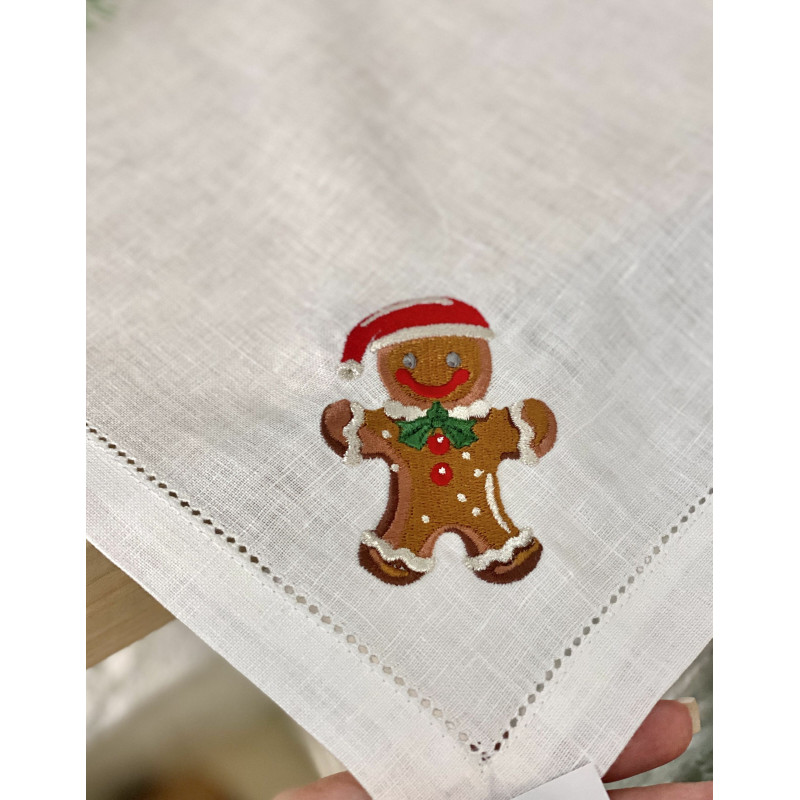 Серветка з вишивкою GINGERBREAD MAN