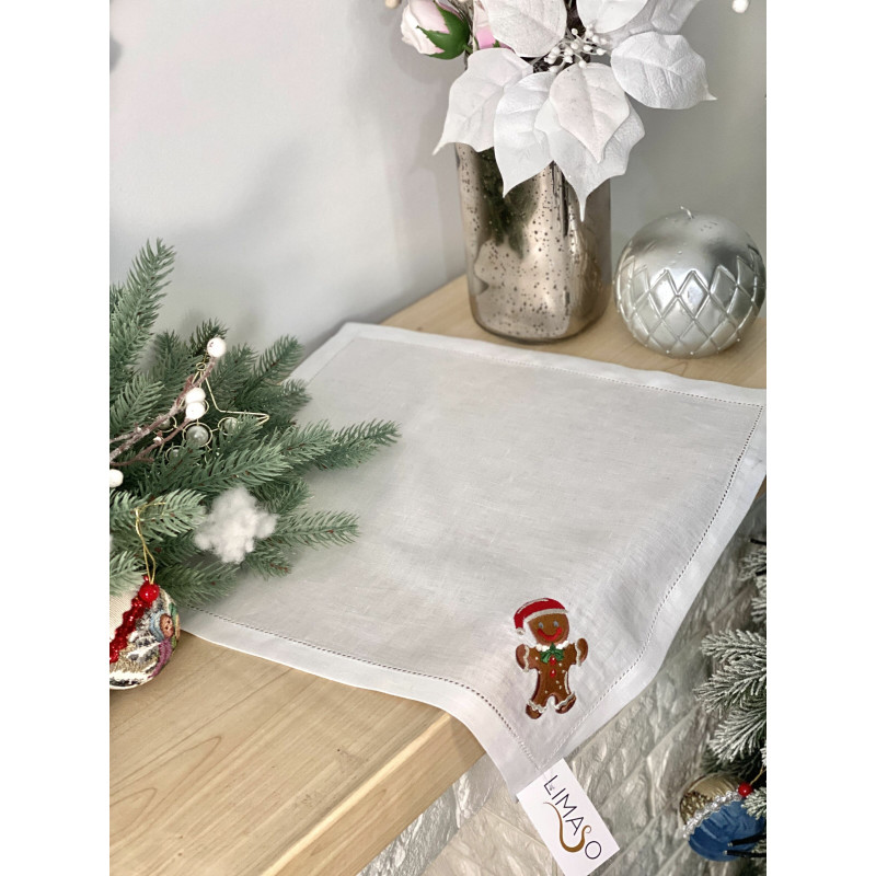 Серветка з вишивкою GINGERBREAD MAN