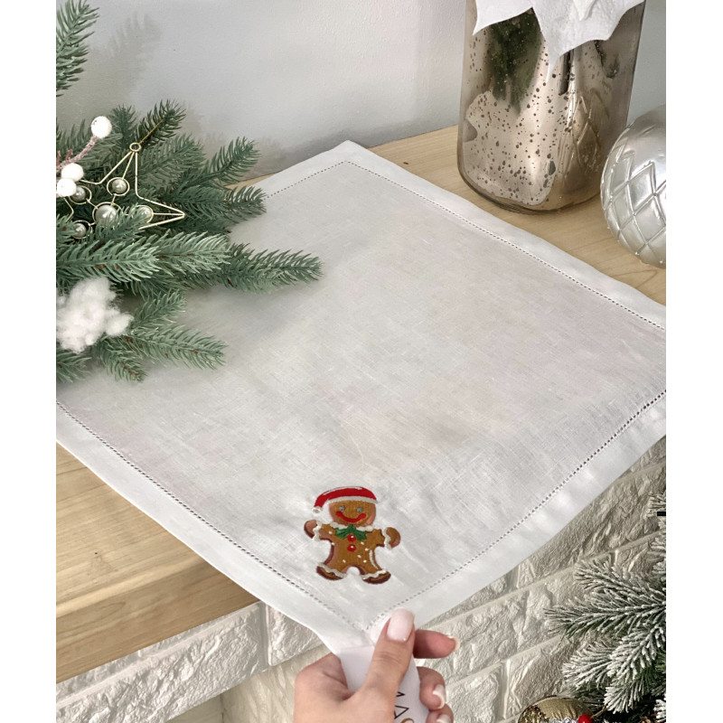 Серветка з вишивкою GINGERBREAD MAN