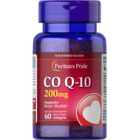 Коэнзим Q-10, Q-SORB™ Co Q-10, Puritan's Pride, 200 мг, 60 гелевых капсул быстрого высвобождения