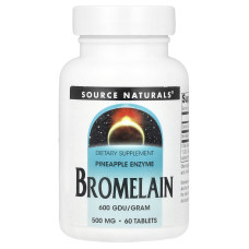 Бромелайн, Bromelain, Source Naturals, 600 ГДУ/грамм, 500 мг, 60 таблеток