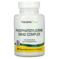 Фосфатидилсерин і ДМАЕ, Phosphatidylserine DMAE, Nature's Plus, комплекс, 60 капсул