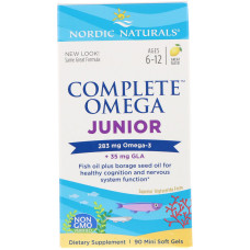 Риб'ячий жир для підлітків, Complete Omega Junior, Nordic Naturals, лимон, 283 мг, 90 капсул