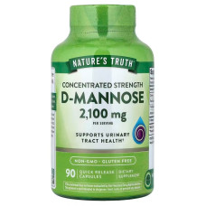 D-манноза, D-Mannose, Nature's Truth, концентрована сила, 2100 мг, 90 капсул швидкого вивільнення (700 мг у капсулі)